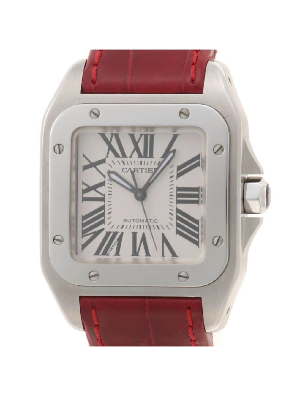 Cartier Santos 100 Watch with Stainless Silver Automatic